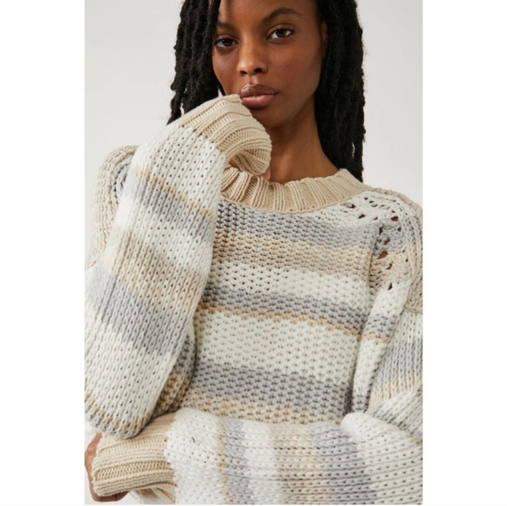 Free People Women's Devon Sweater Color Gravity Combo Size XSmall.
